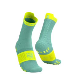 Pro Racing Socks v4.0 Eggshell Blue/Safety Yellow Compressport