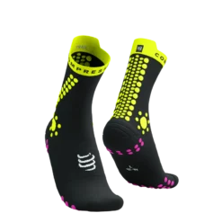 Pro Racing Socks v4.0 Trail Black/Safety Yellow/Neon Pink Compressport