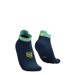 Pro Racing Socks Run Low ULTRALIGHT v4.0 Blue/Green Sheen Compressport