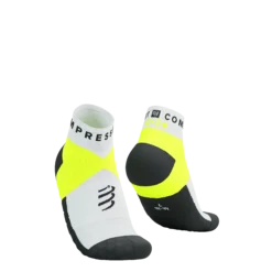 Ultra Trail Low Socks White/Black/Safety Yellow Compressport